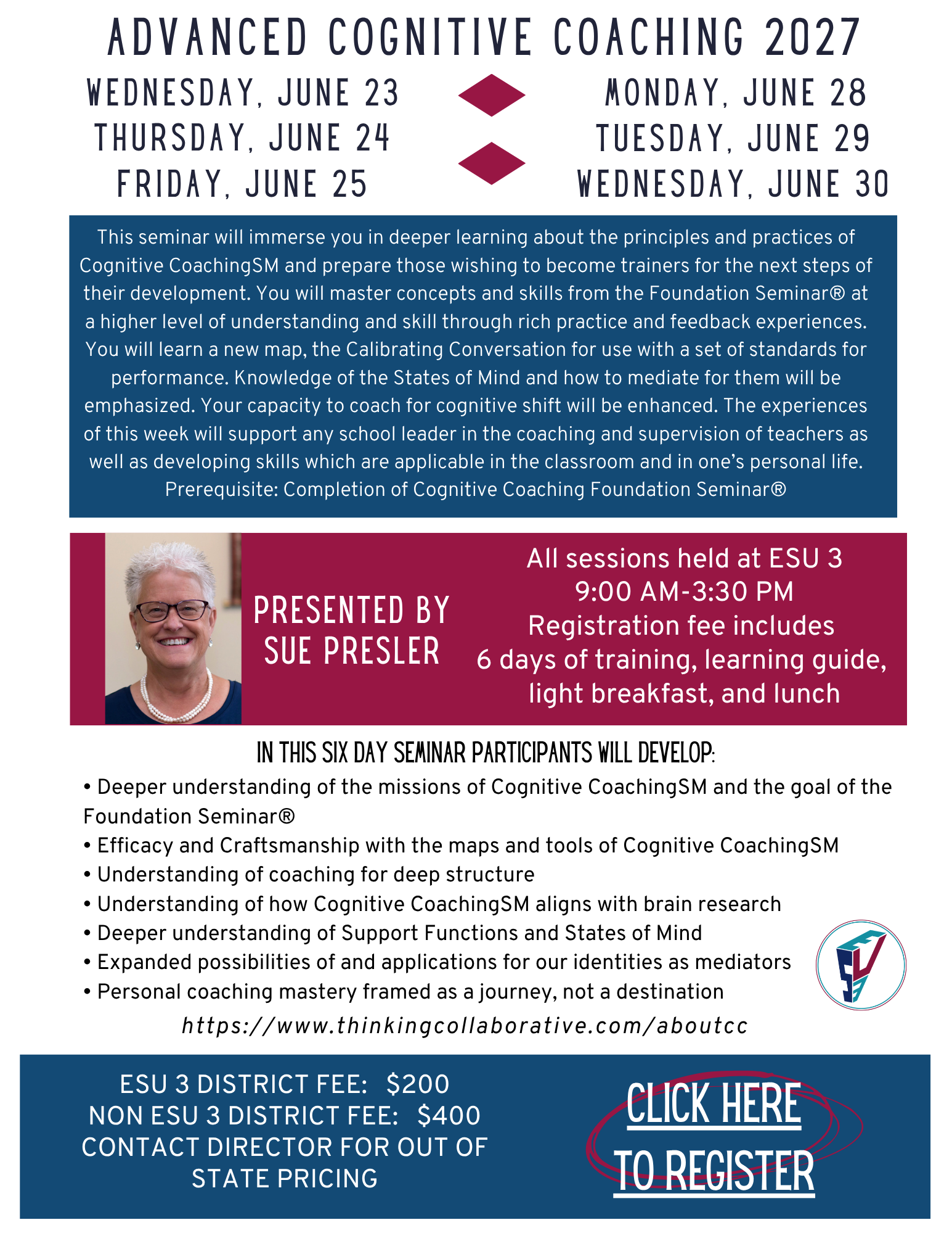 Click here to register for Advanced Cognitive Coaching Summer 2027 #25396